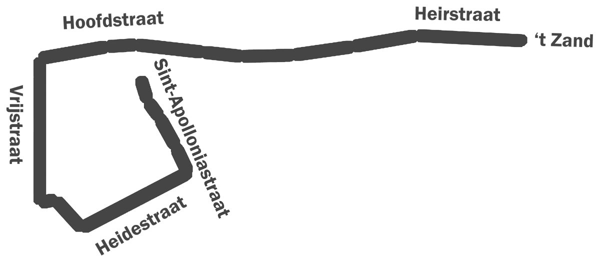 Parcours Ommegang van Appels